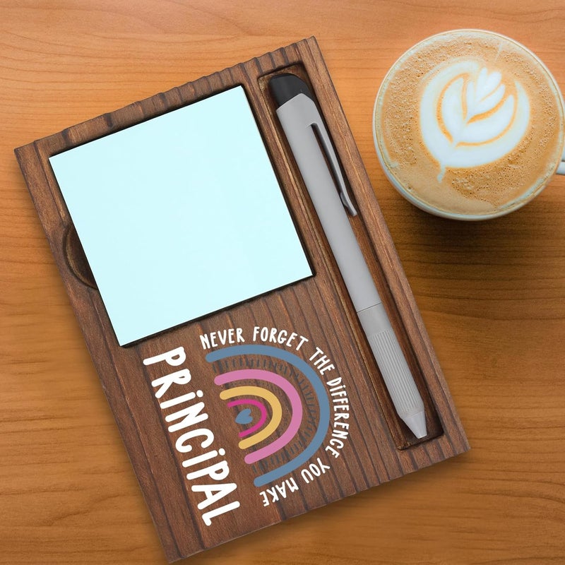 Pariveca Principal Appreciation Gifts Note Pad Holder Desk Organizer, Thank You Gift for School Leaders and Administrators, Back to School, Education Week, Birthday or Christmas PB007 - Image 3